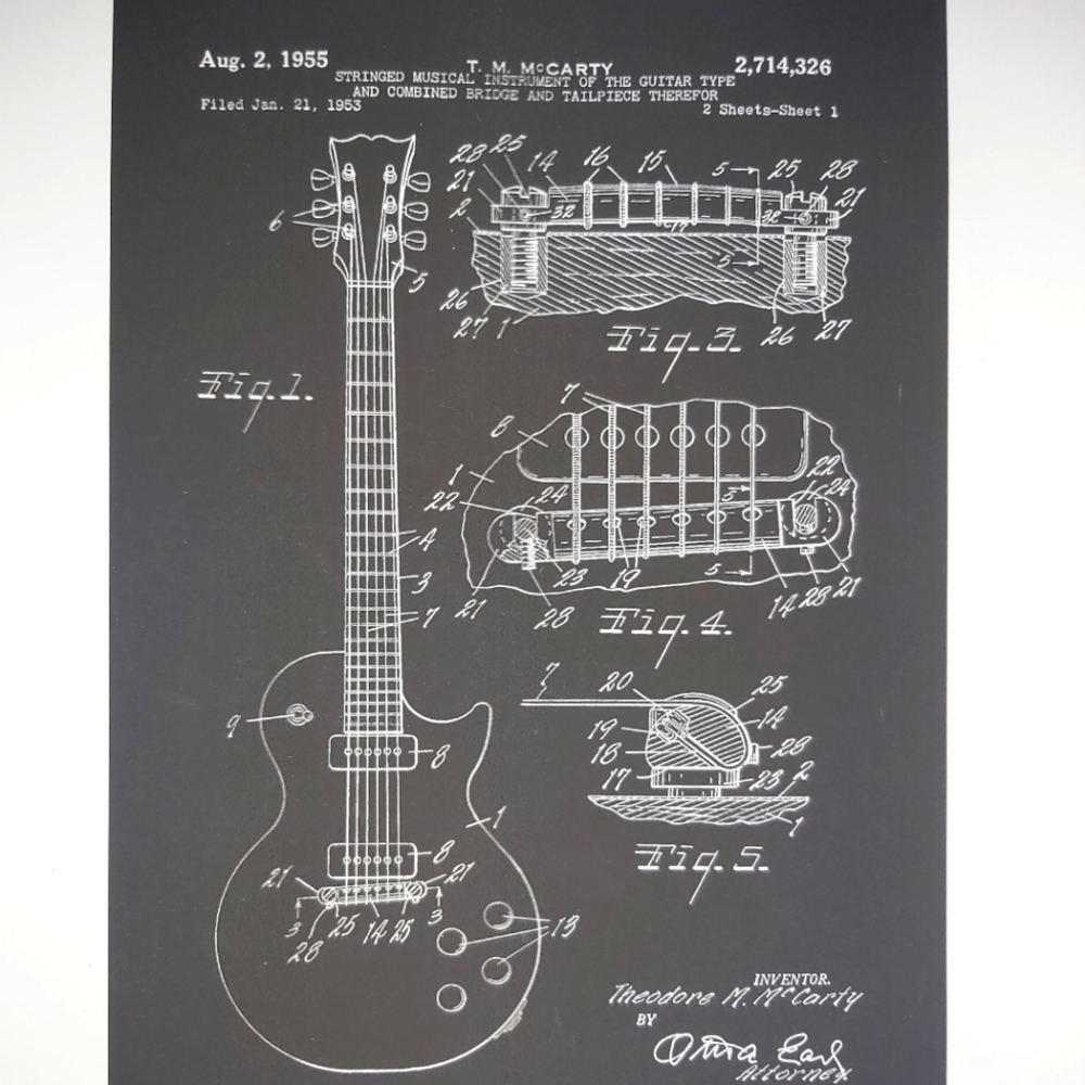 Les Paul Guitar Blueprint